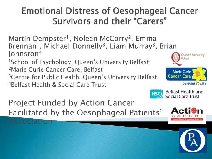 emotional distress of oesophageal cancer survivors and their carers
