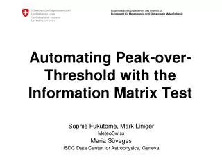 Automating Peak-over-Threshold with the Information Matrix Test