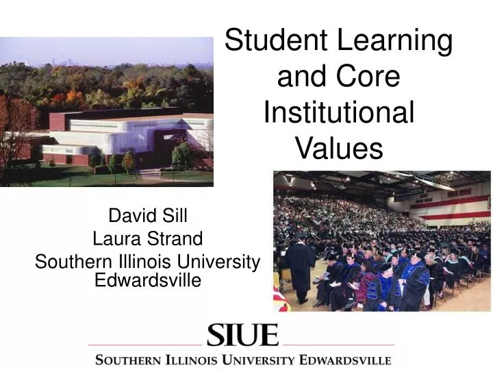 student learning and core institutional values