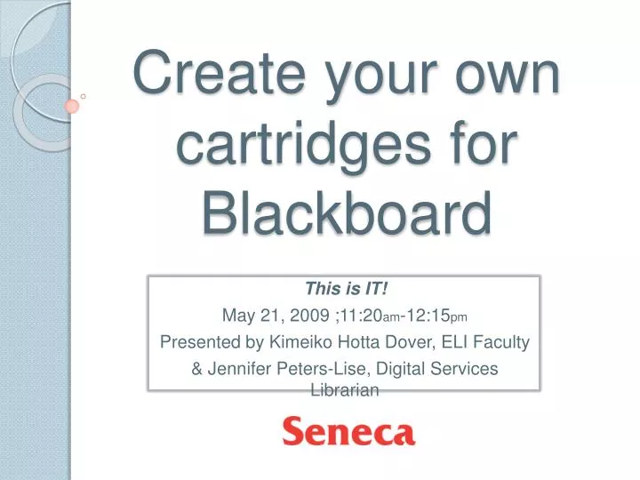 create your own cartridges for blackboard