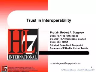 Trust in Interoperability