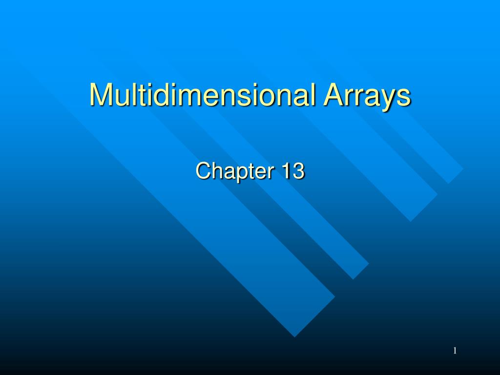 PPT - Multidimensional Arrays PowerPoint Presentation, free download ...