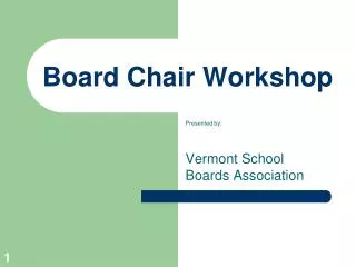Board Chair Workshop