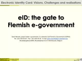 eID: the gate to Flemish e-government