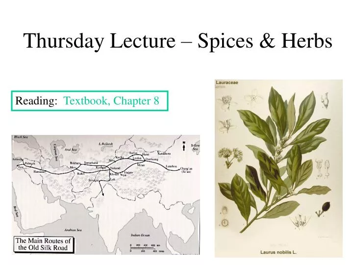 thursday lecture spices herbs