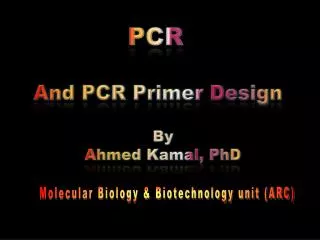By Ahmed Kamal , PhD