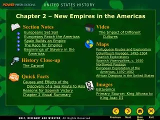 Chapter 2 – New Empires in the Americas