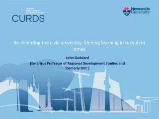Re-inventing the civic university: lifelong learning in turbulent times