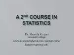 A 2 nd Course in Statistics - slide 1