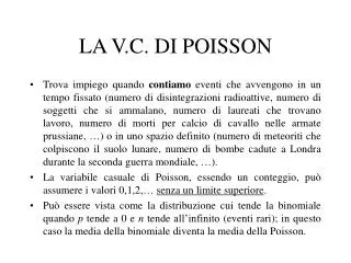 LA V.C. DI POISSON