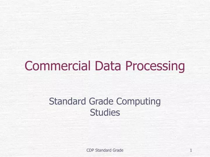 commercial data processing