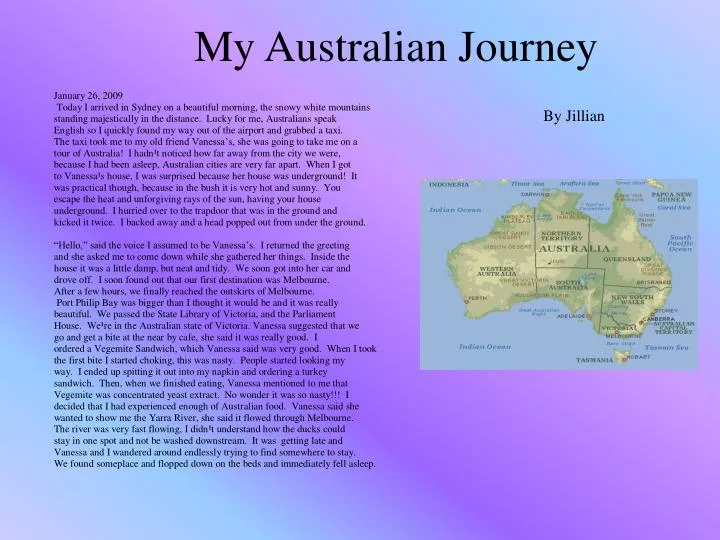 my australian journey