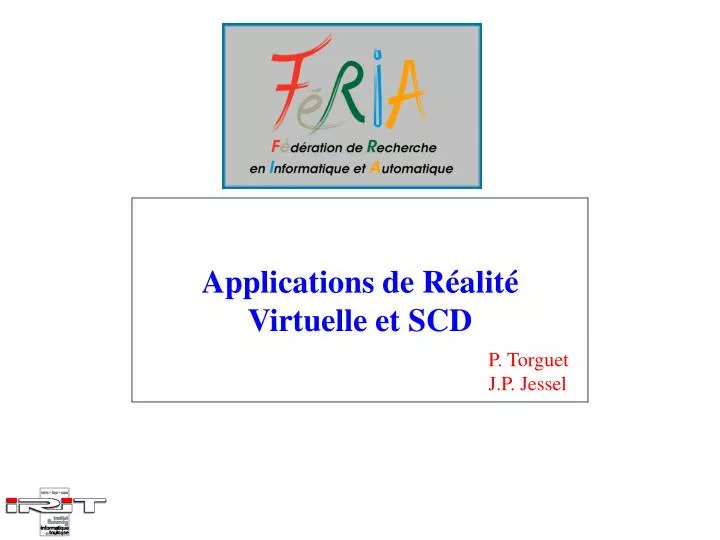 PPT - Applications De Réalité Virtuelle Et SCD PowerPoint Presentation ...