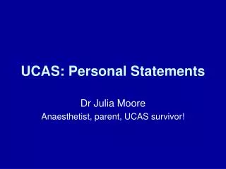 UCAS: Personal Statements