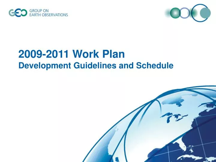 2009 2011 work plan development guidelines and schedule