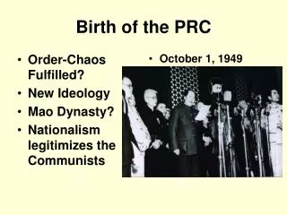 Birth of the PRC