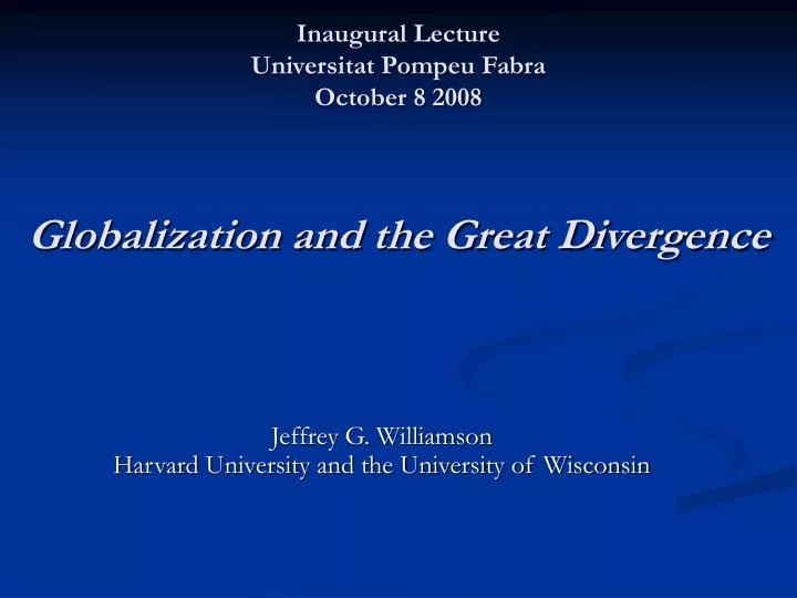 globalization and the great divergence