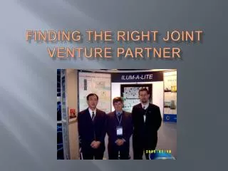 Finding the right Joint Venture partner