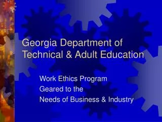 Georgia Department of Technical &amp; Adult Education