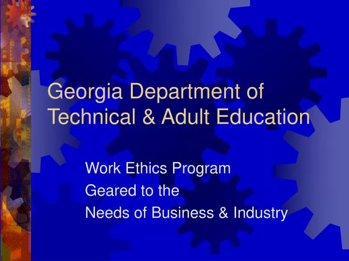 georgia department of technical adult education