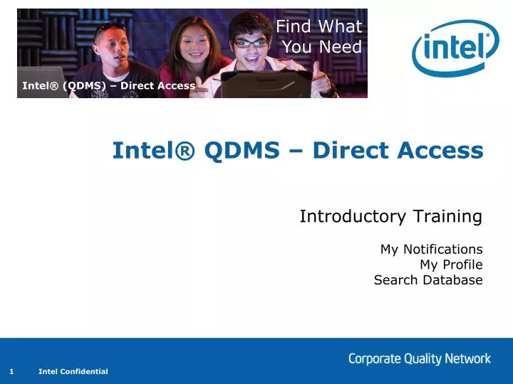 intel qdms direct access