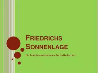 friedrichs sonnenlage
