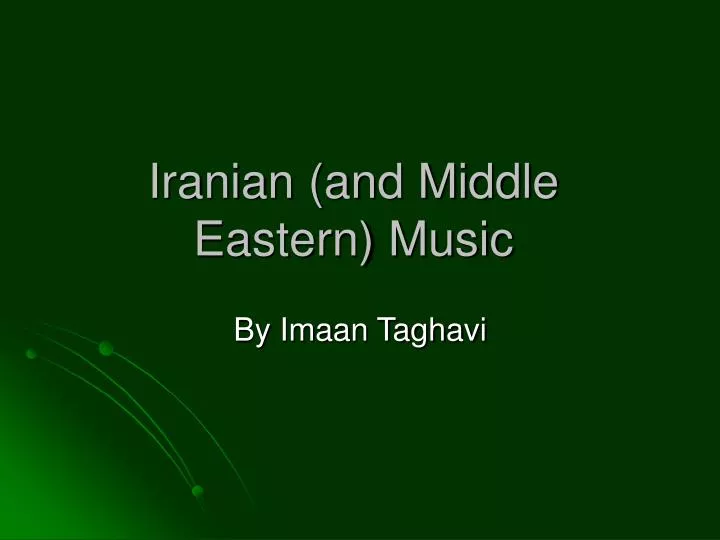 iranian and middle eastern music