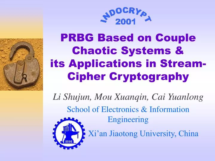prbg based on couple chaotic systems its applications in stream cipher cryptography