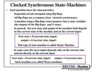 Clocked Synchronous State-Machines