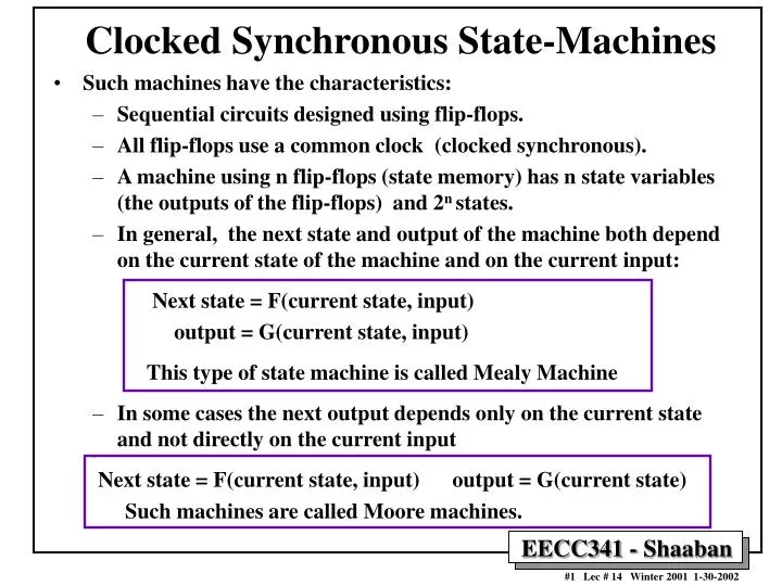 clocked synchronous state machines