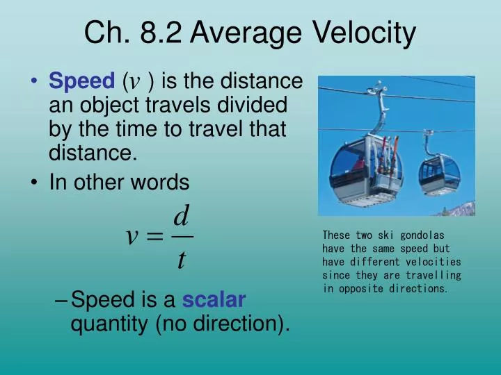 ch 8 2 average velocity