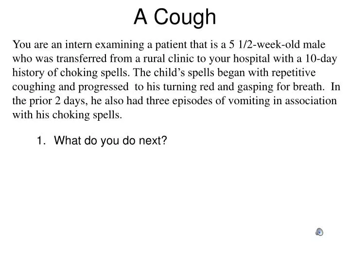 a cough