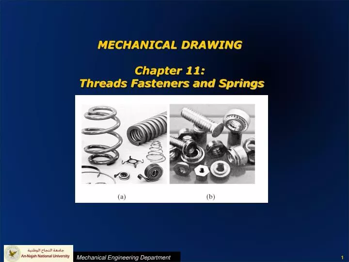 mechanical drawing chapter 11 threads fasteners and springs
