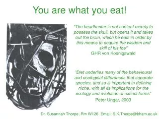 You are what you eat!