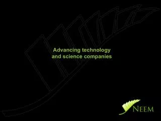 Advancing technology and science companies