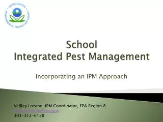 School Integrated Pest Management