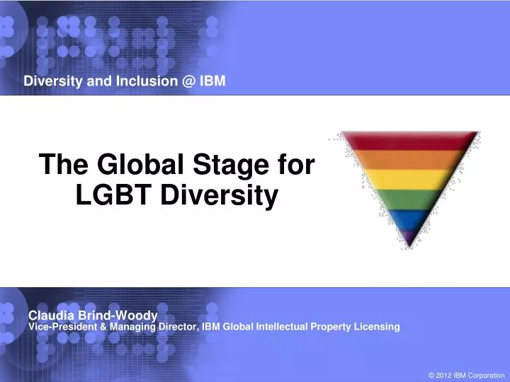 the global stage for lgbt diversity