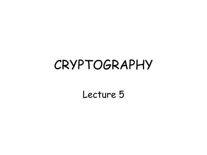 cryptography