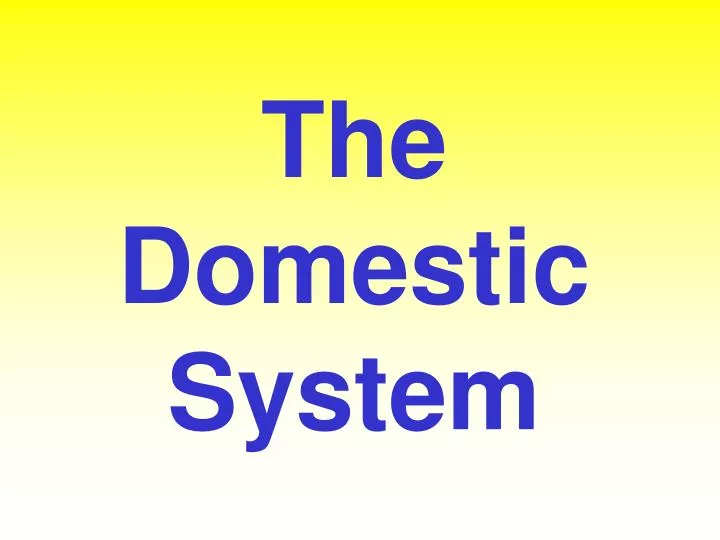 the domestic system