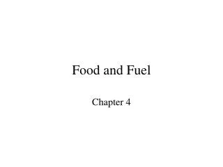 Food and Fuel