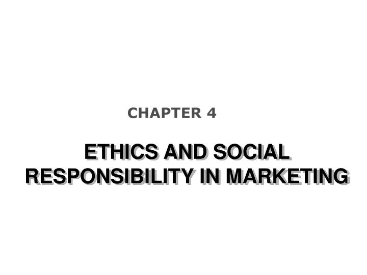 ethics and social responsibility in marketing