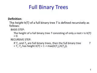 Full Binary Trees