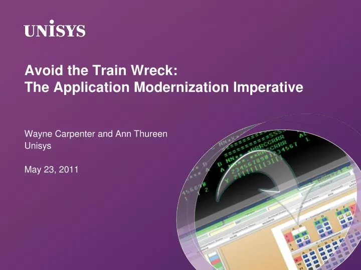 avoid the train wreck the application modernization imperative