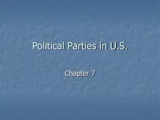 Political Parties in U.S.