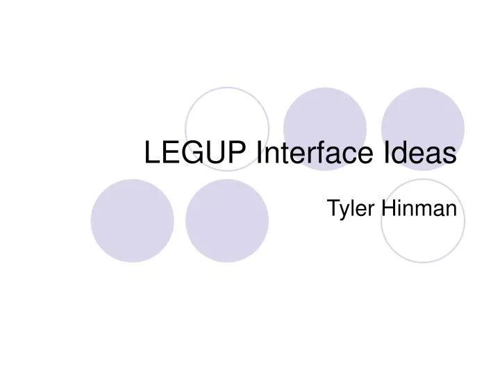 legup interface ideas