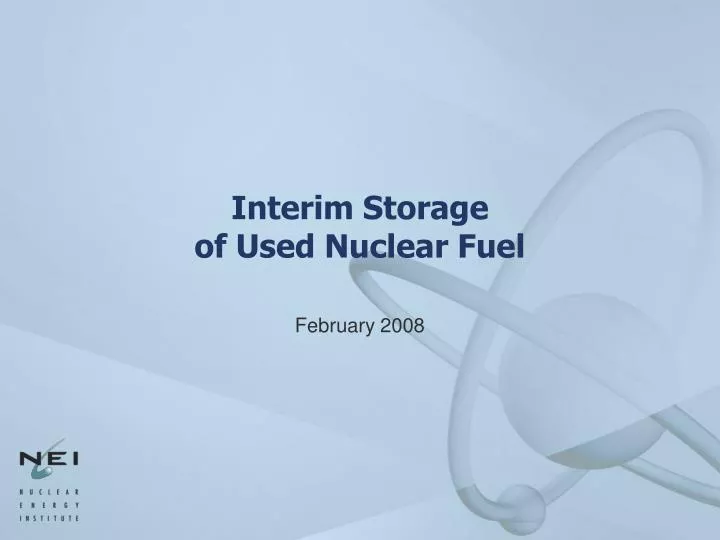 interim storage of used nuclear fuel