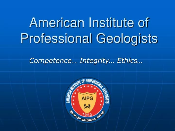 american institute of professional geologists