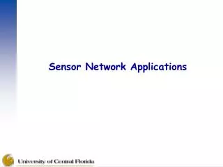 Sensor Network Applications
