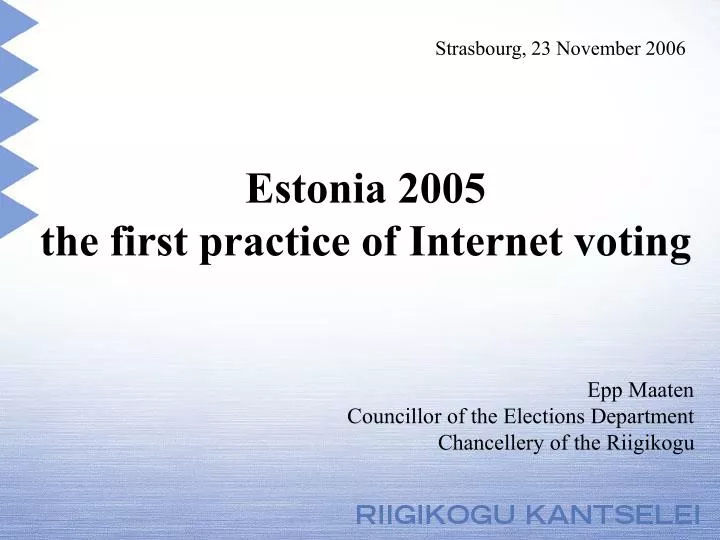 estonia 2005 the first practice of internet voting
