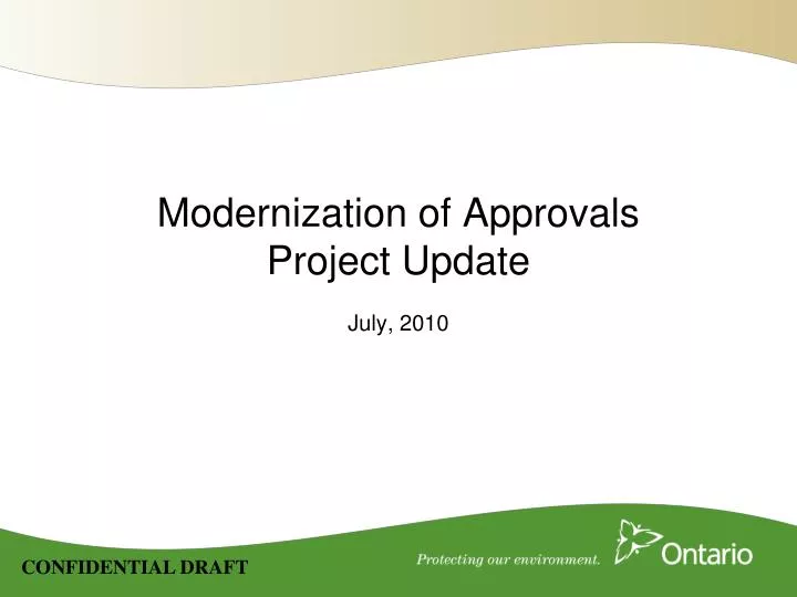 modernization of approvals project update